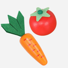 Robud Wooden Pretend Play Preschool Toy for Kids Aged 3+ | Wooden Supermarket Vegetable Store| Durable Educational Playset for Girls & Boys