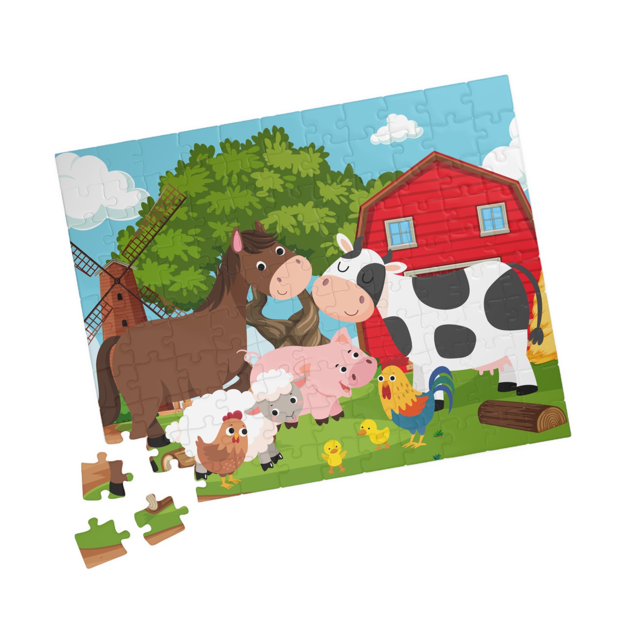 Farm Animal Jigsaw Puzzle, 110 pieces - Fun for Family Game Night
