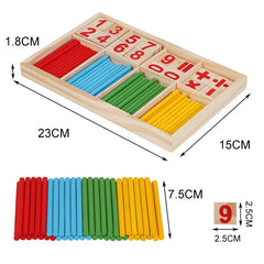 Wooden Math Sticks Montessori Toys, Early Learning Educational Counting & Number Skills for Toddlers