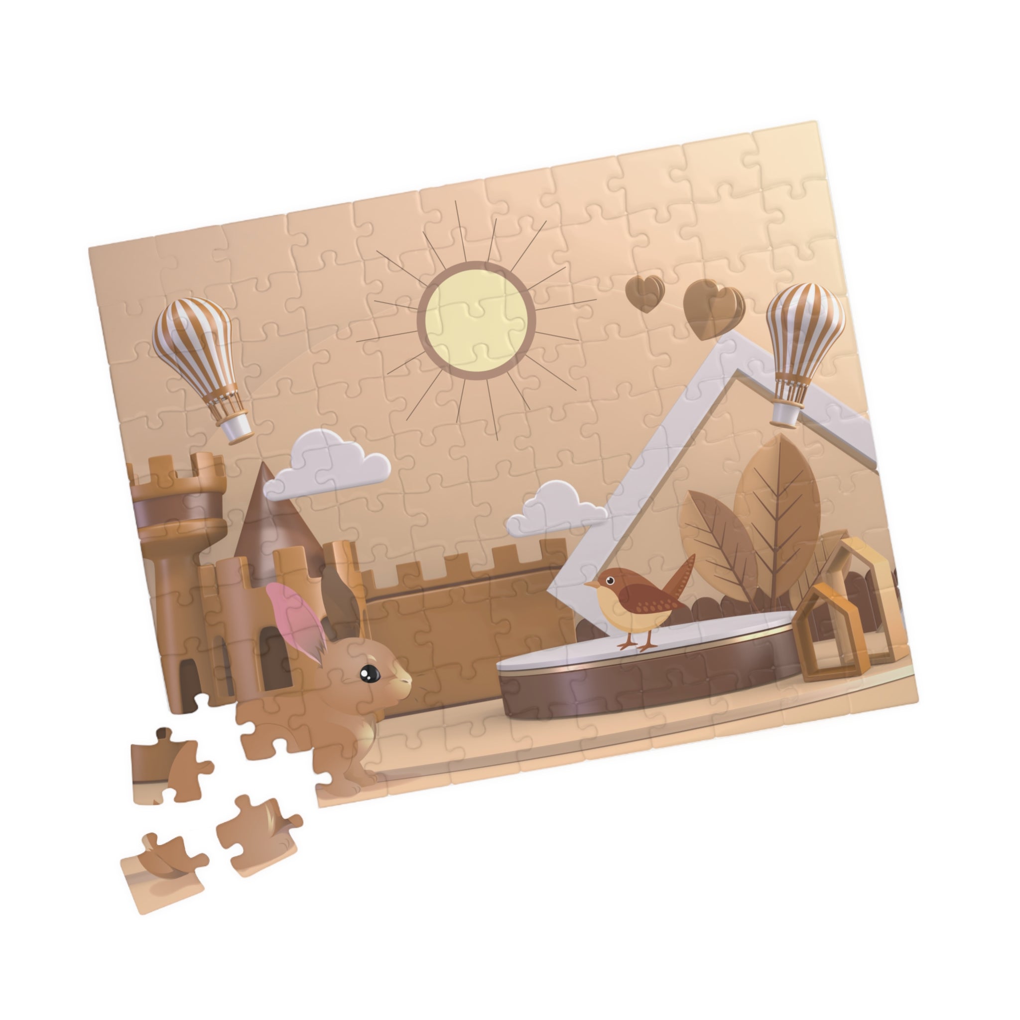 Whimsical Animal Adventure Puzzle - 110 Pieces for Family Fun