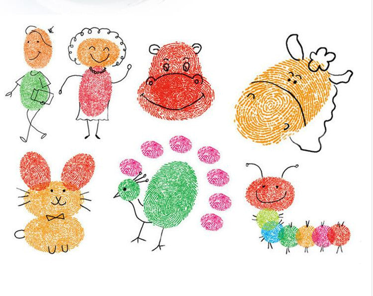 Non-Toxic Washable Fingerprint Inkpad for Kids – 16cm Plastic-Covered Ink Pad for Early Childhood Development and Parent-Child Activities