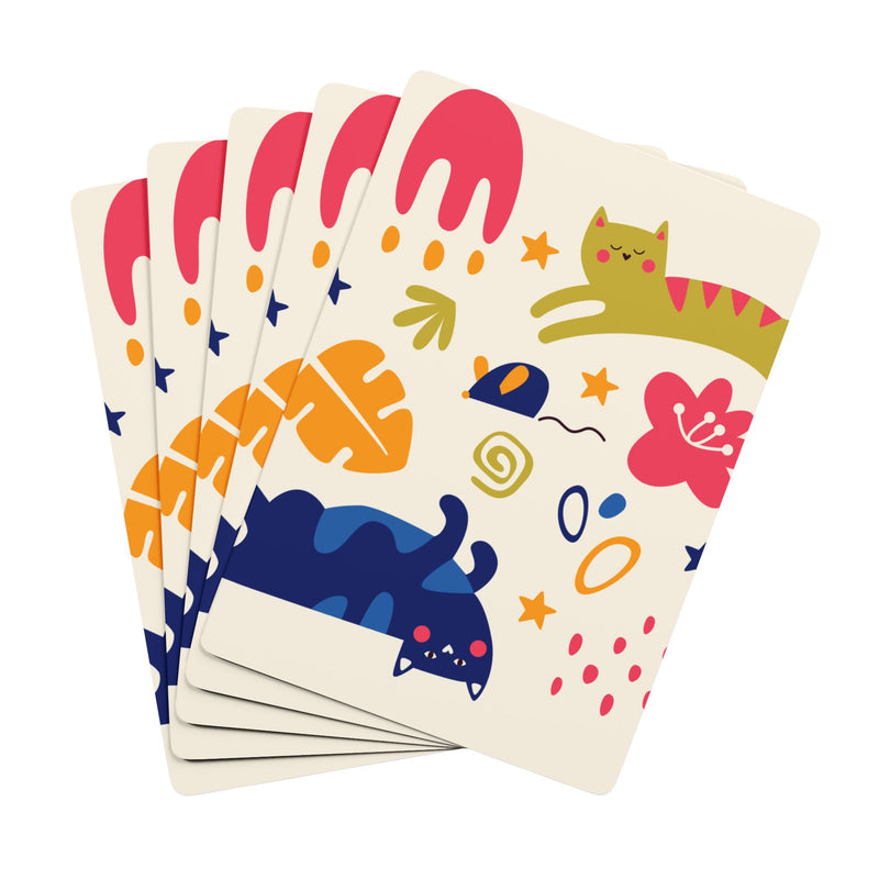 Cute Animal Design Playing Cards – 54 Card Deck for Family Fun