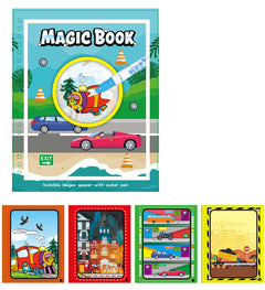 Children's Magic Water Painting Book – Reusable Coloring Activity for Kids Transportation