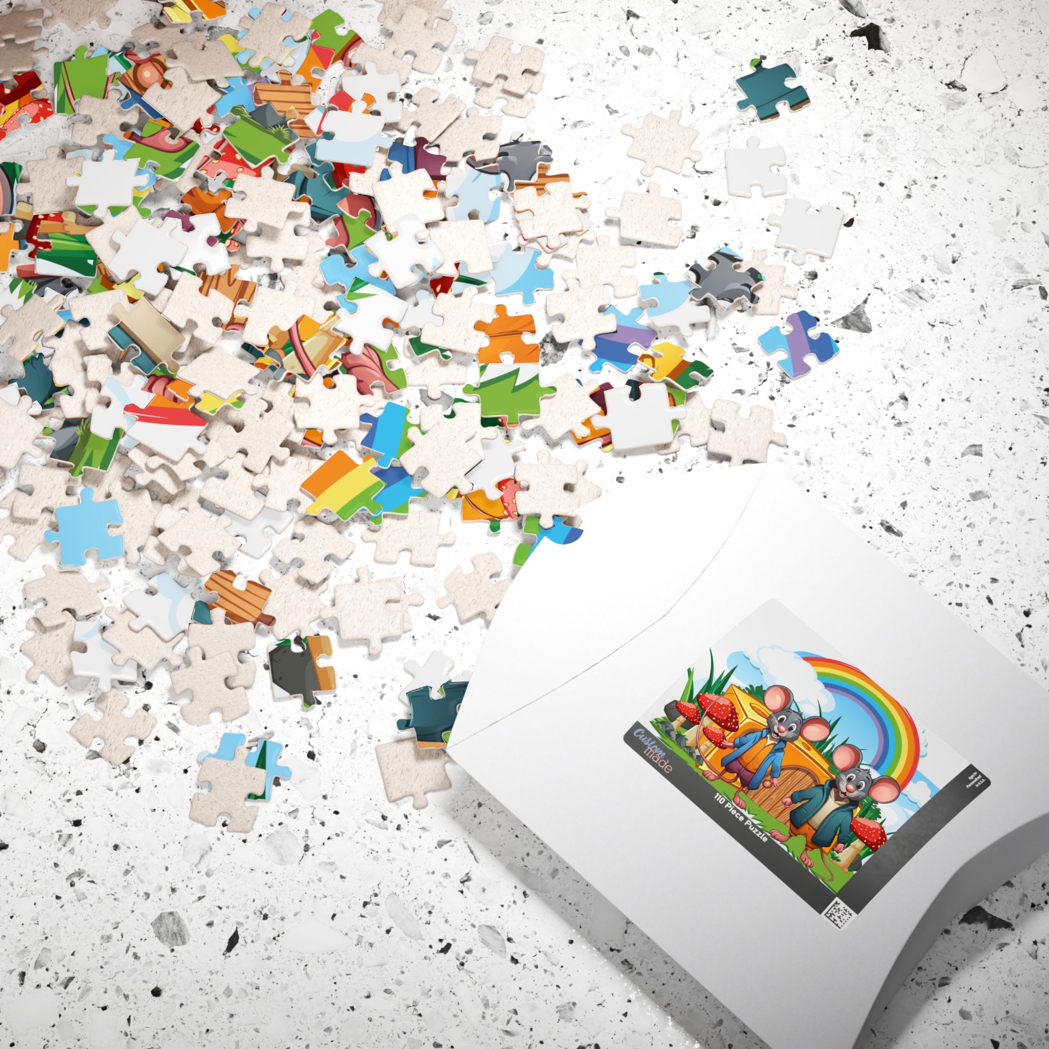 Whimsical Mouse Family Puzzle - Fun for All Ages, 110 pieces