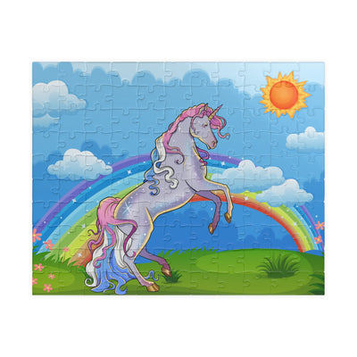 Colorful Unicorn Puzzle - Fun Family Activity (110 piece) 110 pcs (Horizontal)