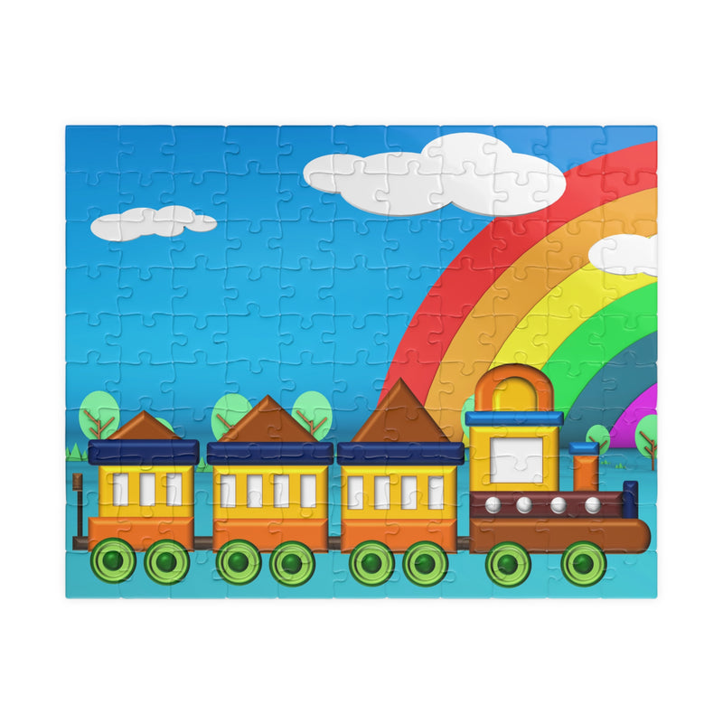 Colorful Train Puzzle - 110 Piece Set for Kids and Family Fun 110 pcs (Horizontal)