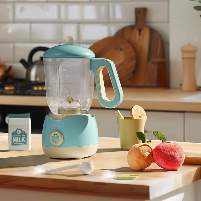 Pretend Play Juicing Machine Toy - Realistic Kitchen Set for Toddlers | Play Kitchen Appliance & Food Set for Kids (Ages 1-3)