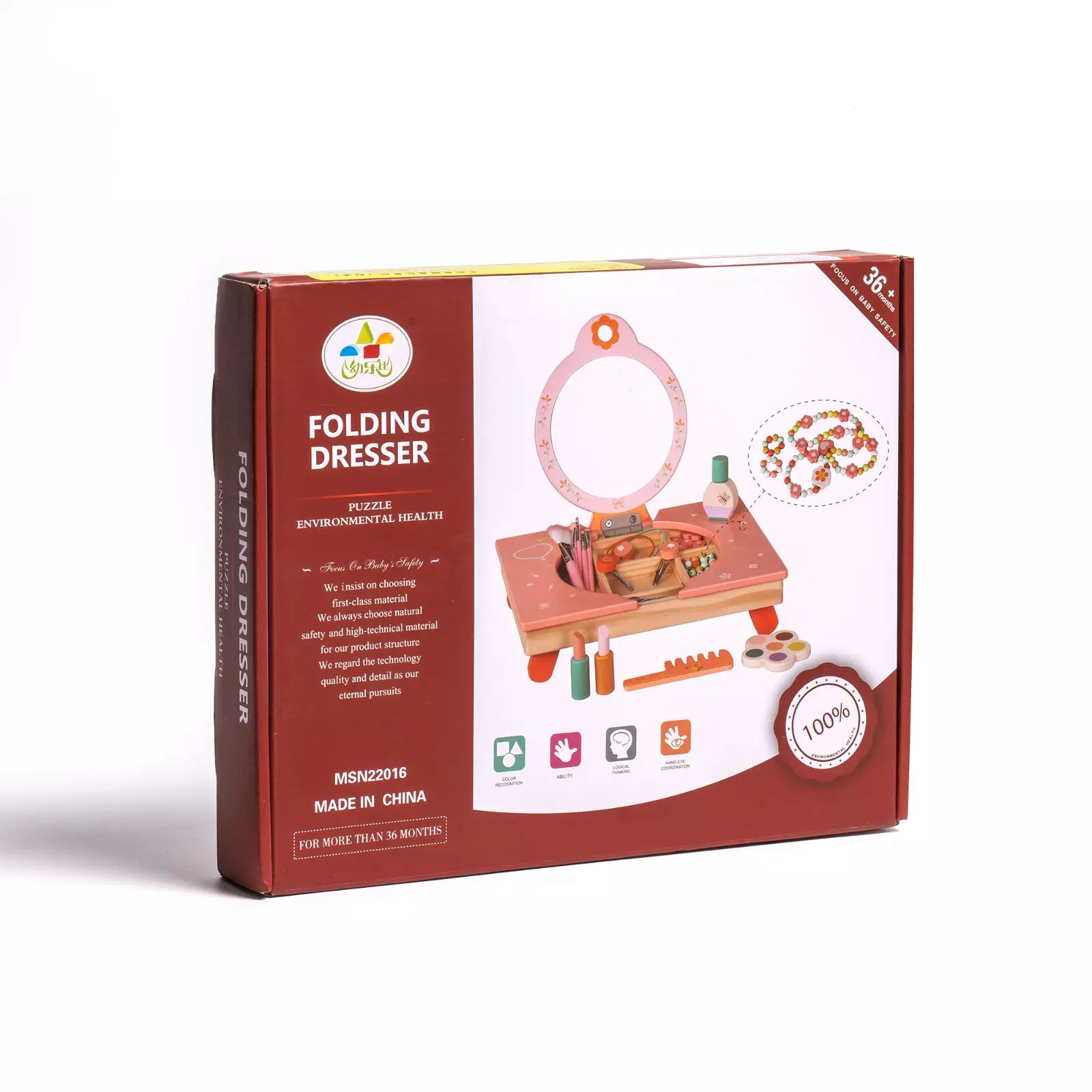 Robud Wooden Pretend Play Cosmetic Makeup Set – Educational Preschool Toy for Kids Aged 3+