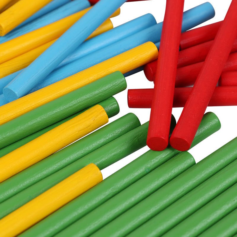 Wooden Math Sticks Montessori Toys, Early Learning Educational Counting & Number Skills for Toddlers
