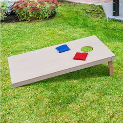 Portable Cornhole Set, Outdoor Lawn Game, Wooden Corn Hole Boards with Bags & Carrying Case