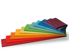 Large Rainbow Arch Building Blocks, 12-Piece Wooden Stacking Toy, Open-Ended Play, Montessori Inspired Long straight bars11pcs