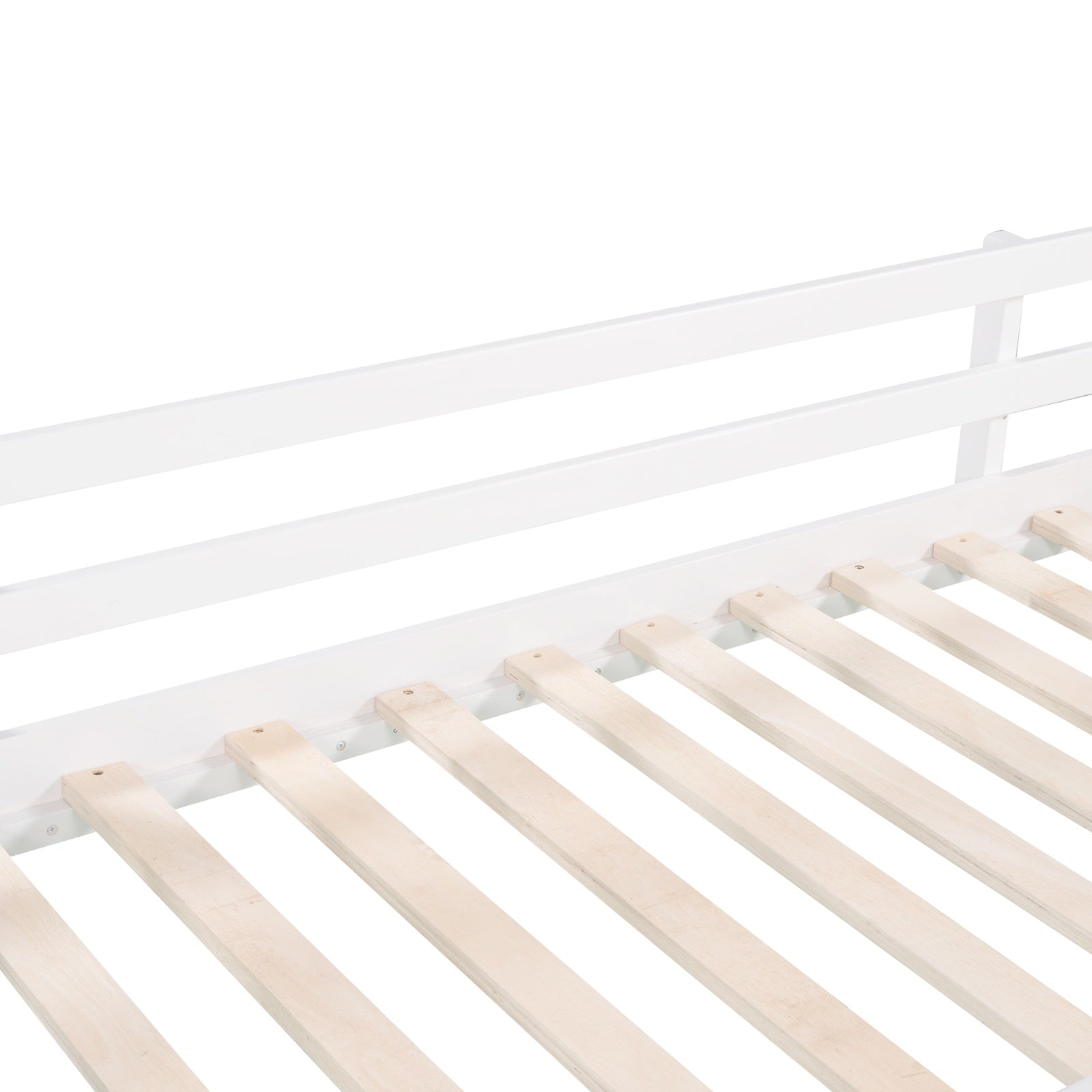 Twin Size Loft Bed with Slide, Staircase & Chalkboard – White Solid Wood Kids Bed