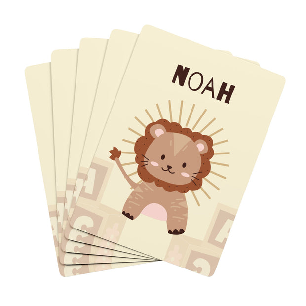 Personalized Cute Animal Design Playing Cards – Customizable Deck for Family Fun