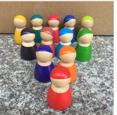 Large Rainbow Arch Building Blocks, 12-Piece Wooden Stacking Toy, Open-Ended Play, Montessori Inspired Complex