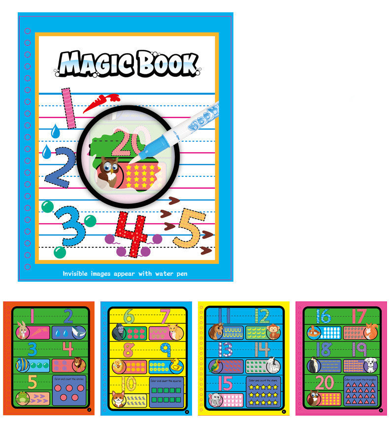 Children's Magic Water Painting Book – Reusable Coloring Activity for Kids Know the numbers