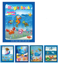 Children's Magic Water Painting Book – Reusable Coloring Activity for Kids The underwater world