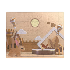 Whimsical Animal Adventure Puzzle - 110 Pieces for Family Fun 110 pcs (Horizontal)