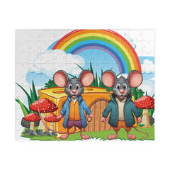 Whimsical Mouse Family Puzzle - Fun for All Ages, 110 pieces 110 pcs (Horizontal)