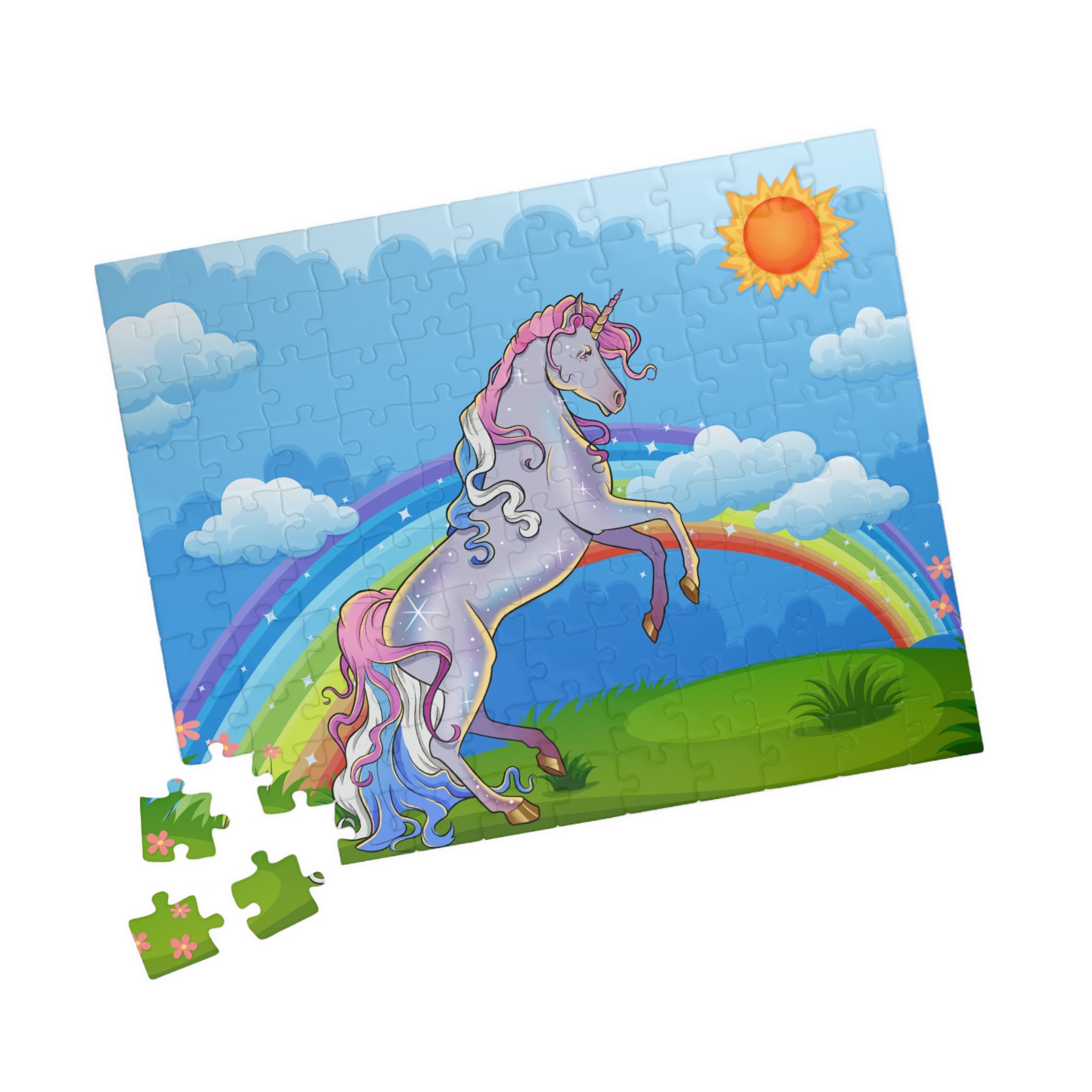Colorful Unicorn Puzzle - Fun Family Activity (110 piece)