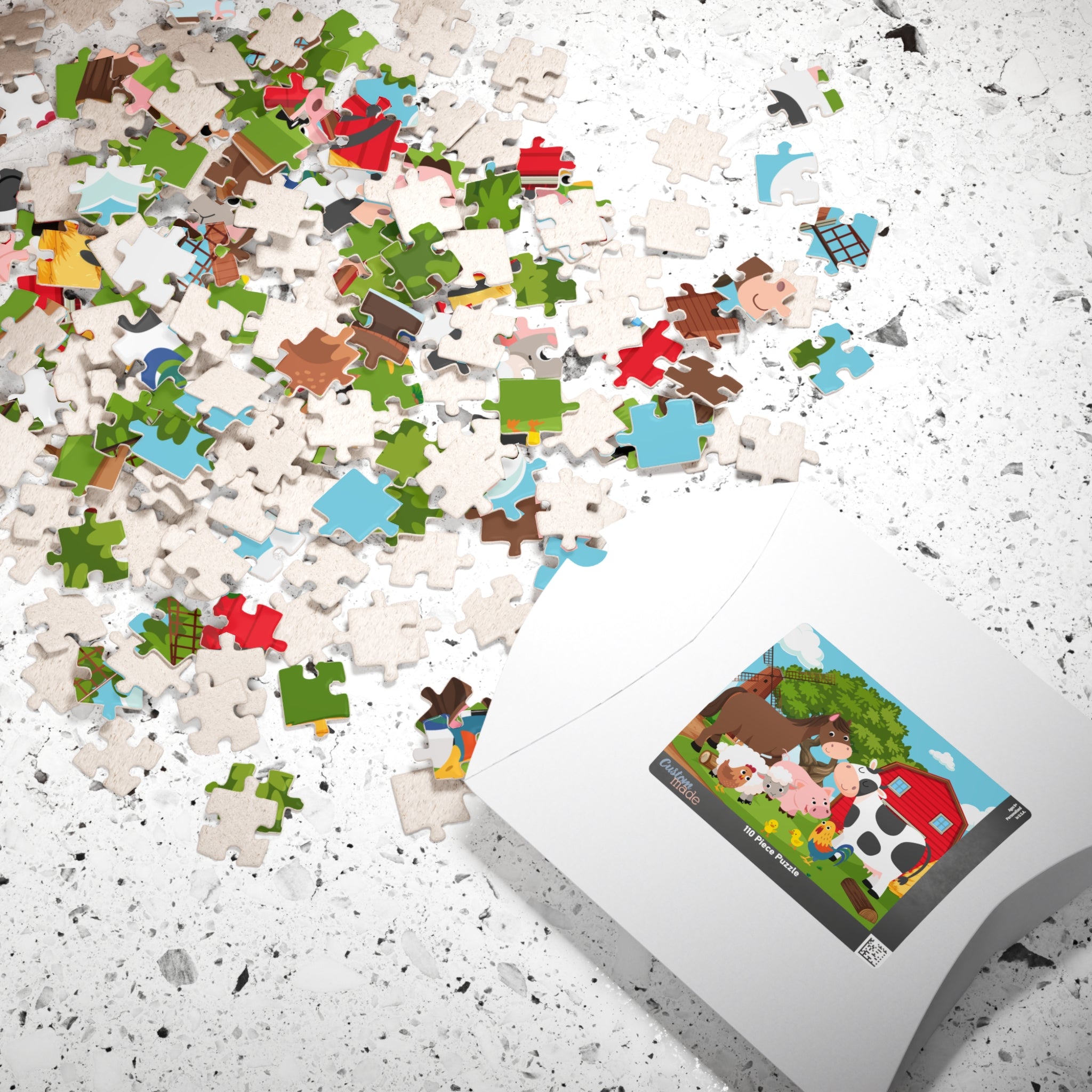 Farm Animal Jigsaw Puzzle, 110 pieces - Fun for Family Game Night