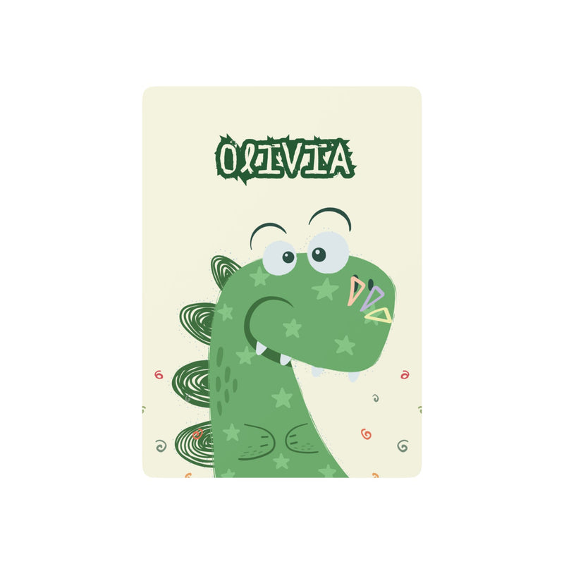 Personalized Cute Dinosaur Design Playing Cards – Customizable Deck for Family Fun 2.5