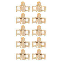 Wooden Jointed Robot Figures - DIY Painting Crafts & Desk Toy for Kids & Adults - Flexible Wooden Robots for Home Decor & Creative Play (Set of 10)