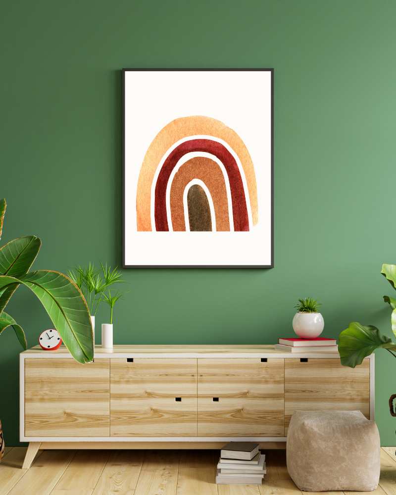 Boho Rainbow Framed Print - Multi-Color Wall Art for Cozy Spaces