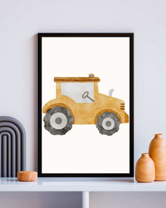 Tractor Framed Print - Perfect Nursery Decor