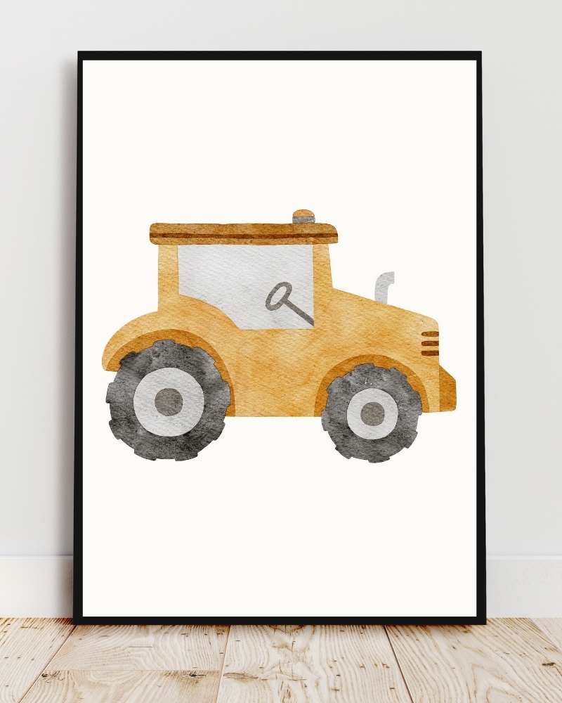 Tractor Framed Print - Perfect Nursery Decor