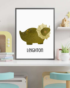 Dinosaur Framed Print for Kids' Rooms