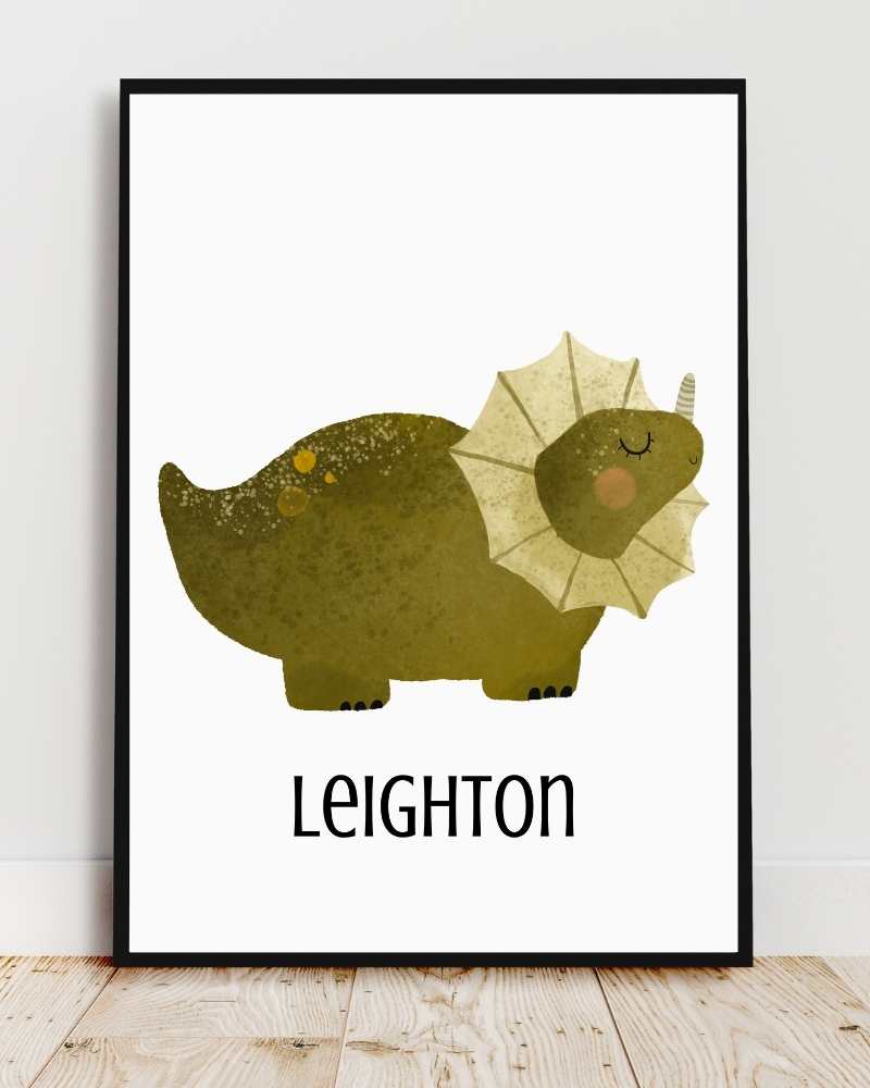 Dinosaur Framed Print for Kids' Rooms