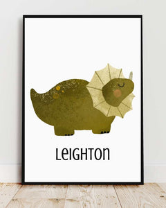 Dinosaur Framed Print for Kids' Rooms