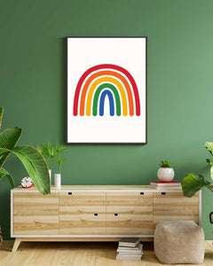 Vibrant Rainbow Framed Print - Colorful Wall Art for Kids and Playrooms