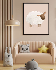 Cute Sheep Framed Print - Ideal Nursery Decor