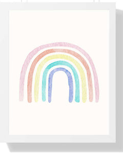 Rainbow Framed Print - Brighten Up Your Space Semi Glossy White