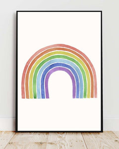 Vibrant Rainbow Framed Print - Colorful Wall Art for Kids' Rooms