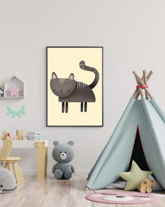 Cat Framed Print - Multi-Color Wall Art for Cat Lovers