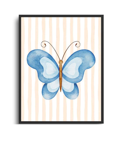 Butterfly Framed Print - Colorful Wall Art for Home Decor Semi Glossy Black