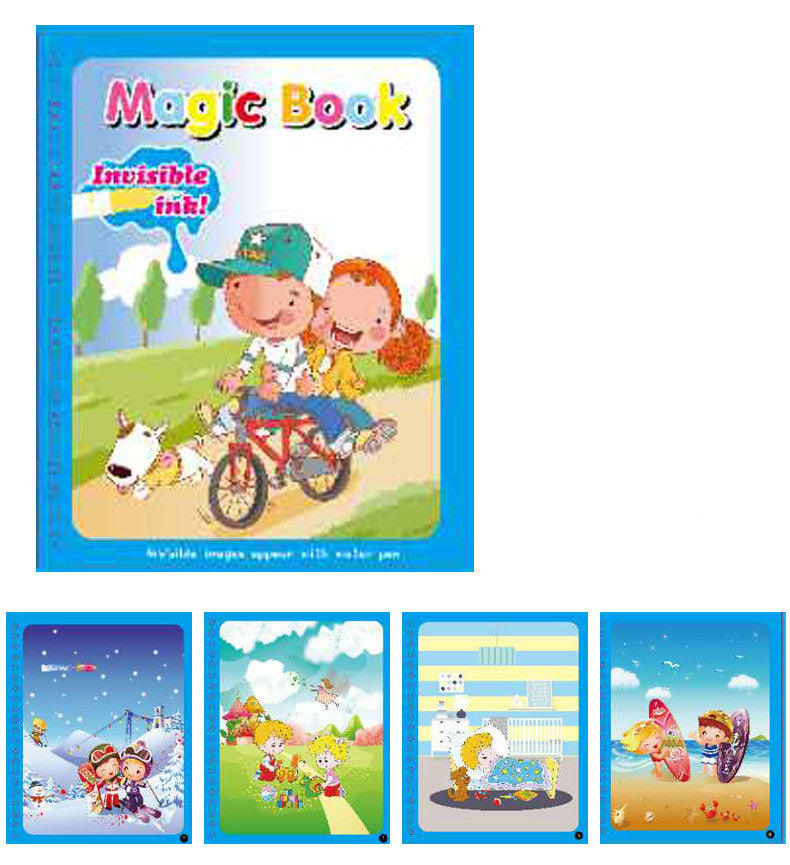 Children's Magic Water Painting Book – Reusable Coloring Activity for Kids Cycling