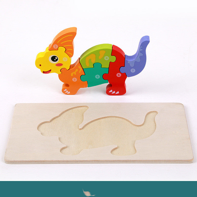 Number Matching Wooden 3D Dinosaur Puzzles – Educational Toy for Kids Aged 4-6, Enhances Cognitive Development and Fine Motor Skills Paraganglion