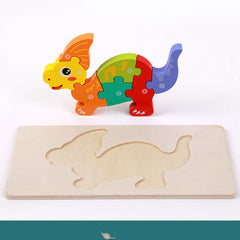 Number Matching Wooden 3D Dinosaur Puzzles – Educational Toy for Kids Aged 4-6, Enhances Cognitive Development and Fine Motor Skills Paraganglion