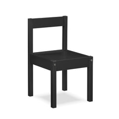 Kids Dry Erase Table & Chair Set, 3-Piece Wooden Activity Table with Chairs, Black, Gibson