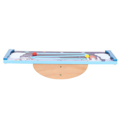 Wooden Balancing Board for Kids – Under Desk Anti-Slip Roller Balance Trainer | Develops Coordination & Core Strength