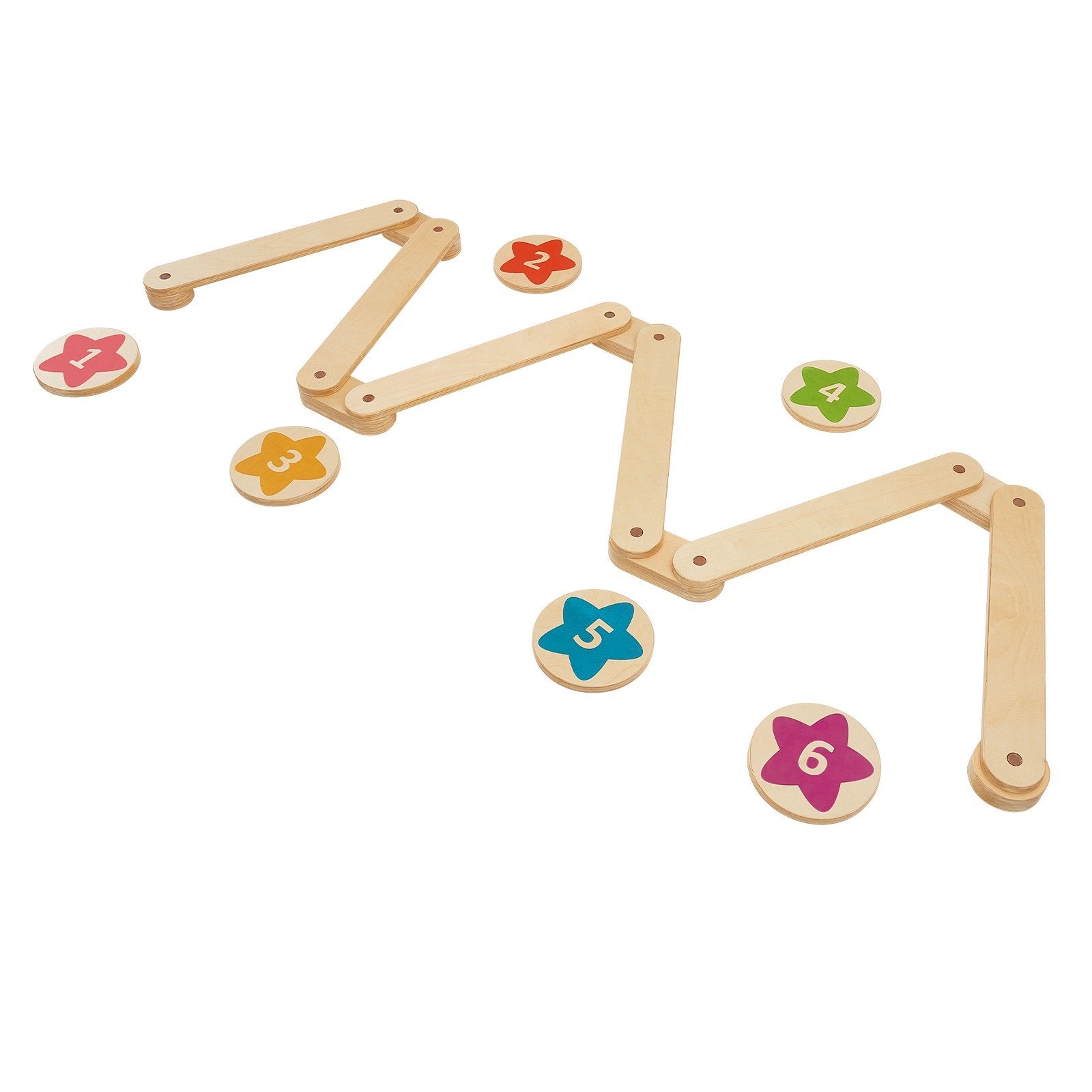 6-Piece Kids Wooden Balance Beam Set – Montessori Stepping Stones for Toddlers & Children