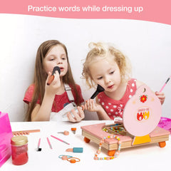 Robud Wooden Pretend Play Cosmetic Makeup Set – Educational Preschool Toy for Kids Aged 3+