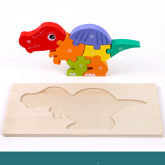 Number Matching Wooden 3D Dinosaur Puzzles – Educational Toy for Kids Aged 4-6, Enhances Cognitive Development and Fine Motor Skills Spinosaurus