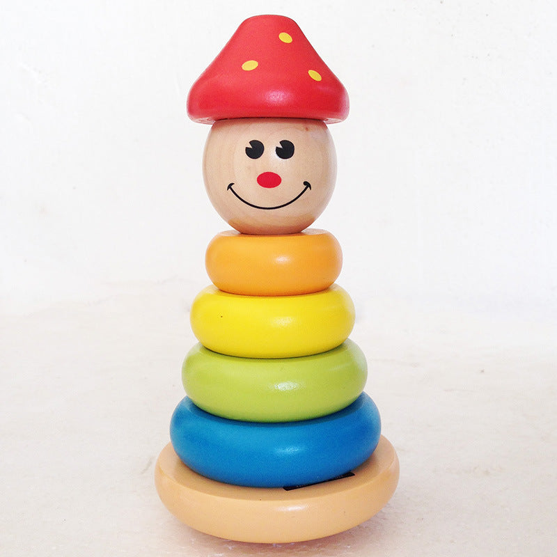 Clown Wooden Stacking Rings - Woodwork Toys