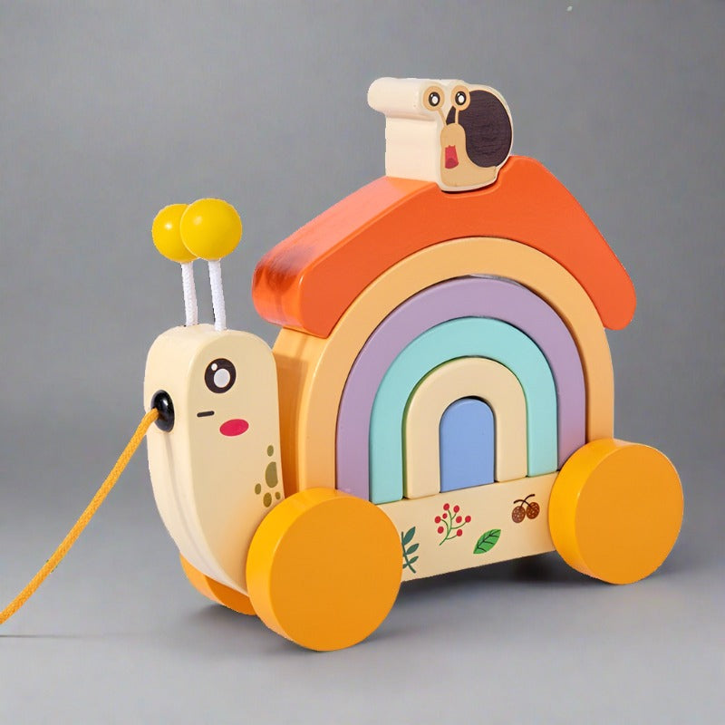 Snail Pull Along Stacker - Woodwork Toys