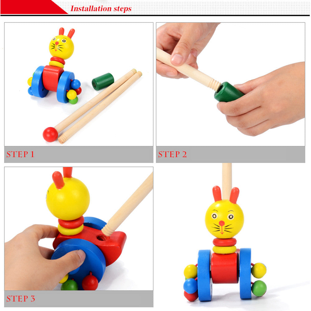 Animal Push and Pull Activity Walking Toy - Woodwork Toys