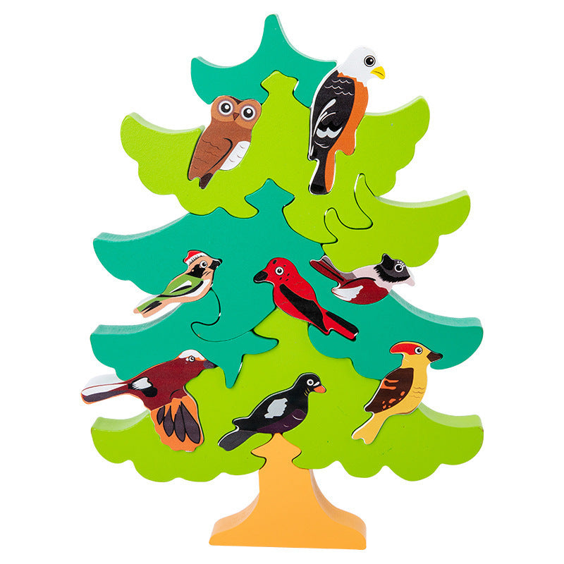 Bird Tree Three-dimensional Puzzle - Woodwork Toys